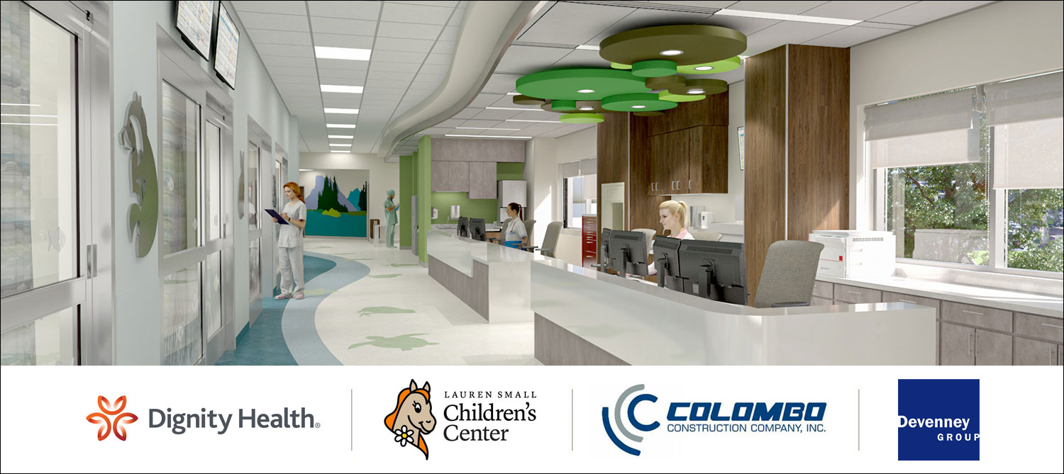 Pediatrics Surgical Suite with corporate logos at bottom