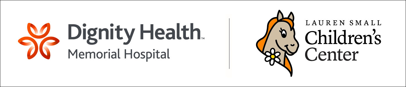 Logo combination of Dignity Health Memorial Hospital and Lauren Small Children's Center